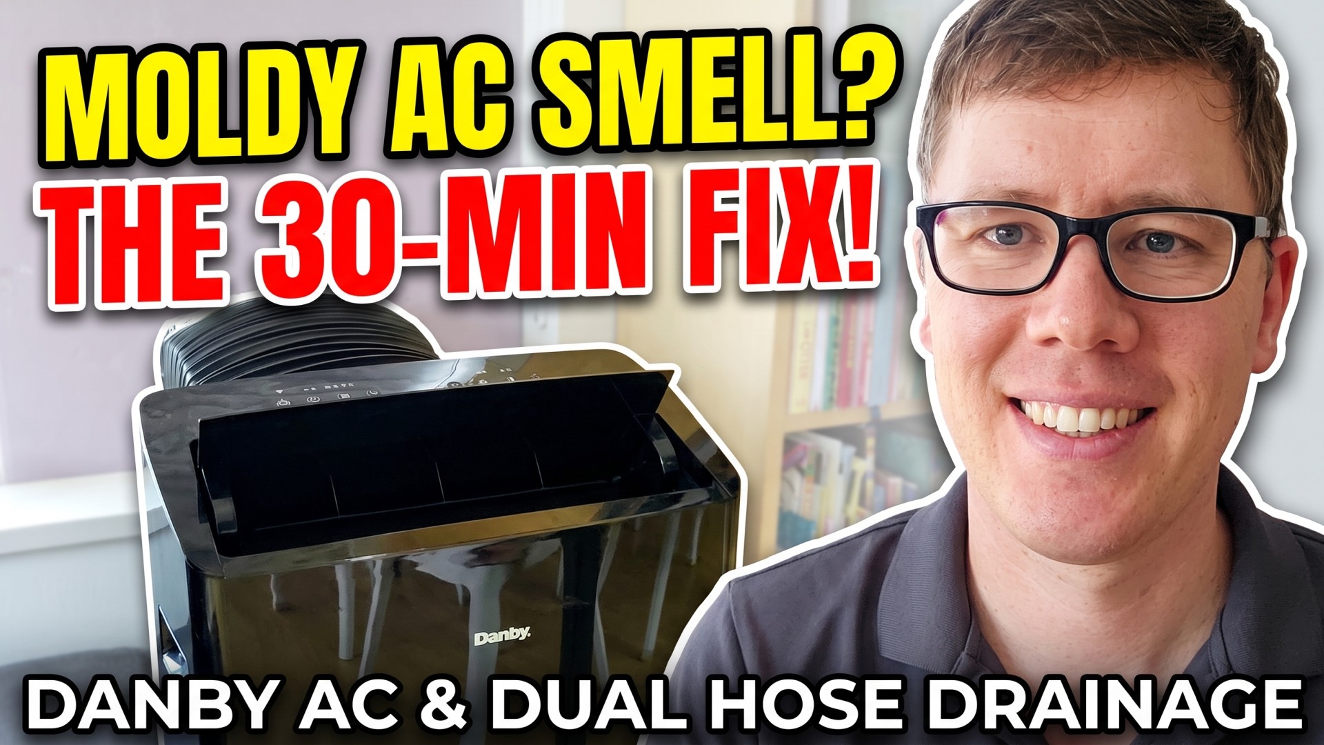 Moldy AC Smell? The 30 min fix! Danby AC and Dual Hose air conditioner machines